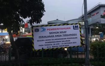 Sudin SDA Jakarta Timur Bangun Saluran Penghubung 807 Meter, Lalu Lintas Akan Direkayasa